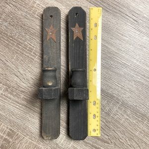 Rustic wood wall sconces